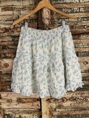 VICI Collection Flying Tomato Sunlit Moments Woven Floral Tiered Mini Skirt, XL